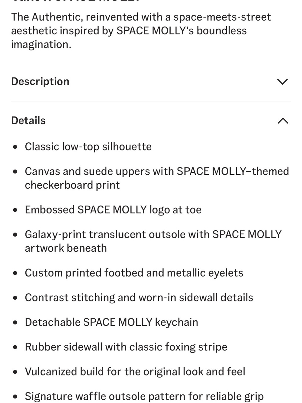 NWT Vans Authentic x Space Molly Limited Edition Black/Gray Check Canvas M5 W6.5 - Picture 16 of 16